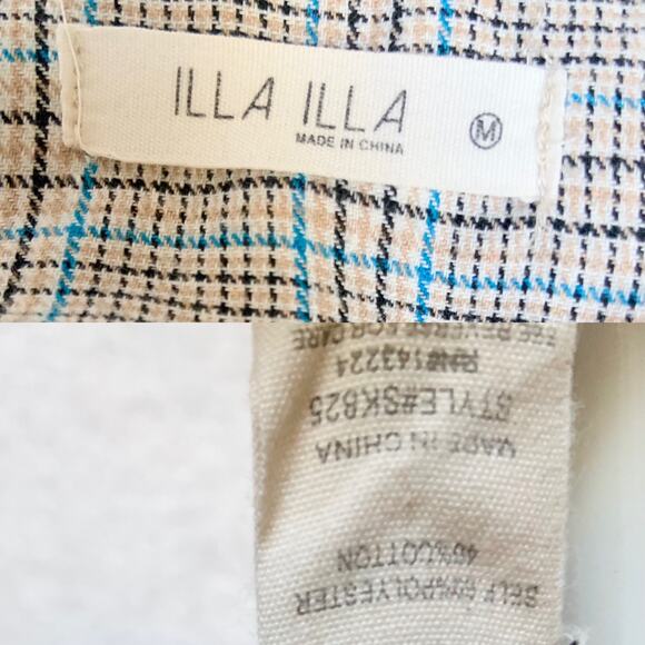 ILLA ILLA Plaid High Waisted Mini Skirt Women's Medium - Picture 9 of 9